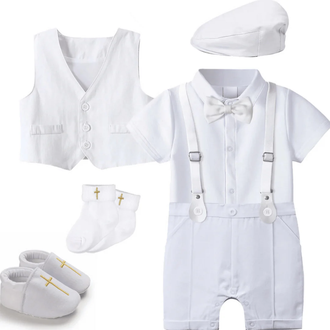 Classic White Baby Boy Christening Set - Image 10
