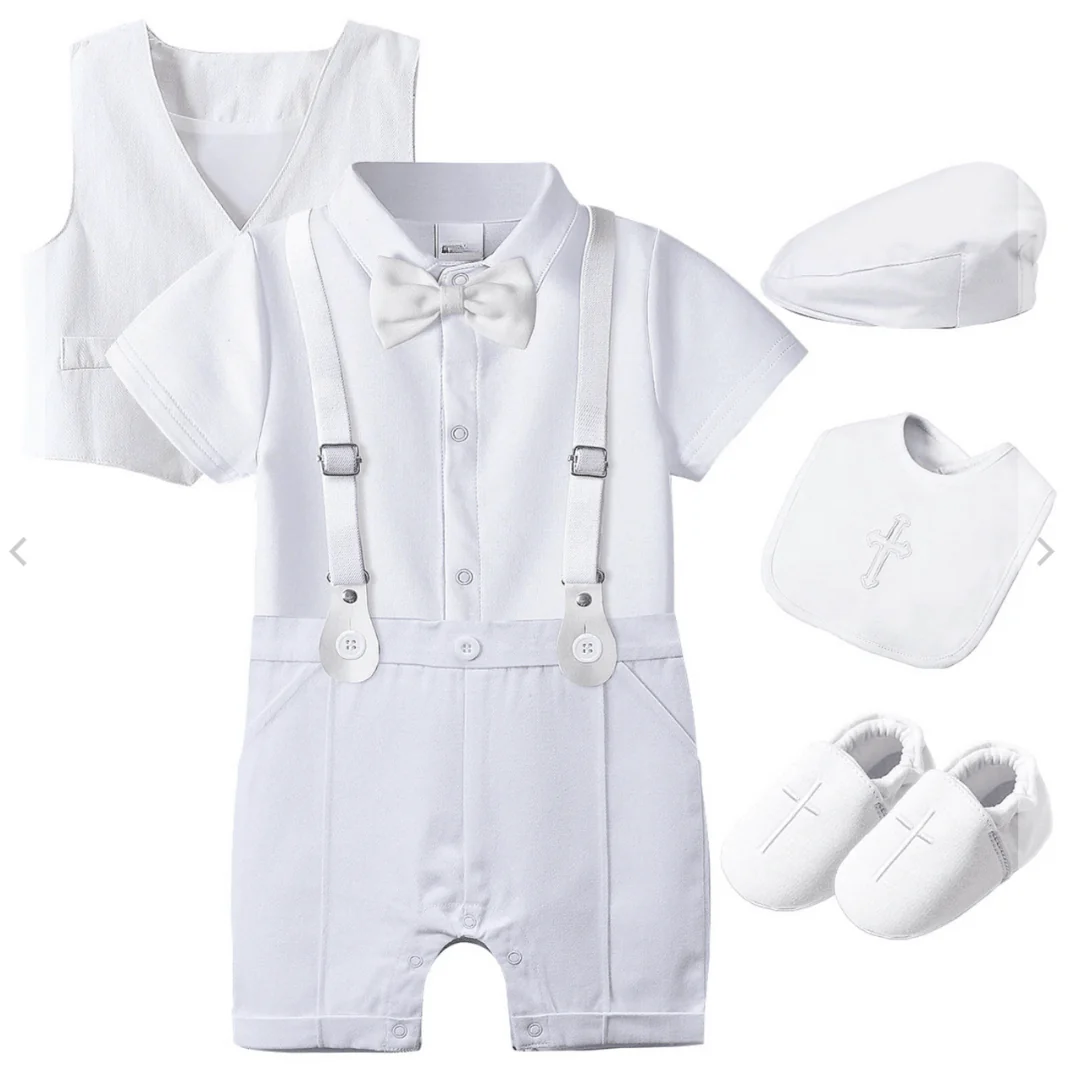 Classic White Baby Boy Christening Set - Image 14