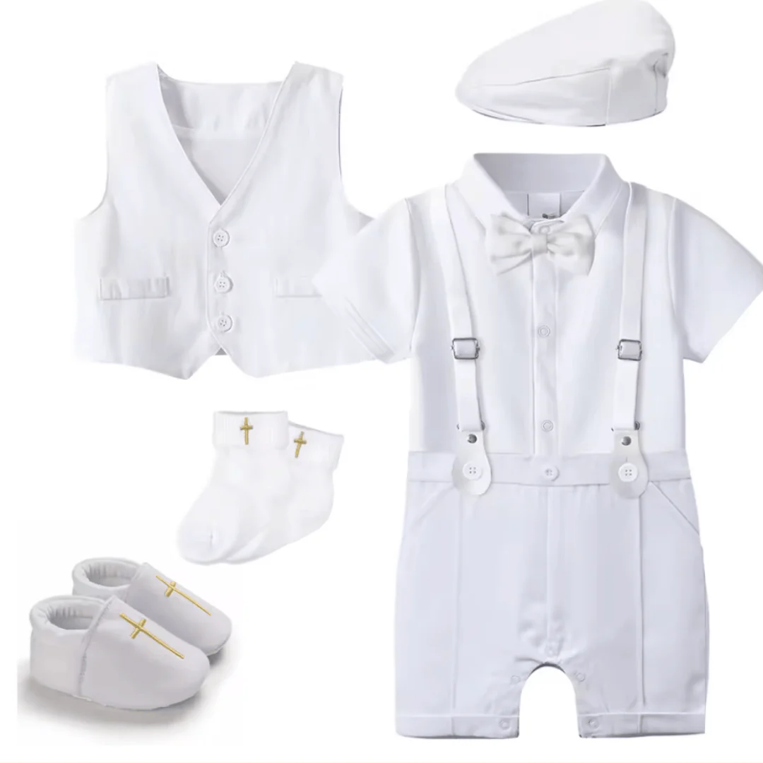Classic White Baby Boy Christening Set - Image 15