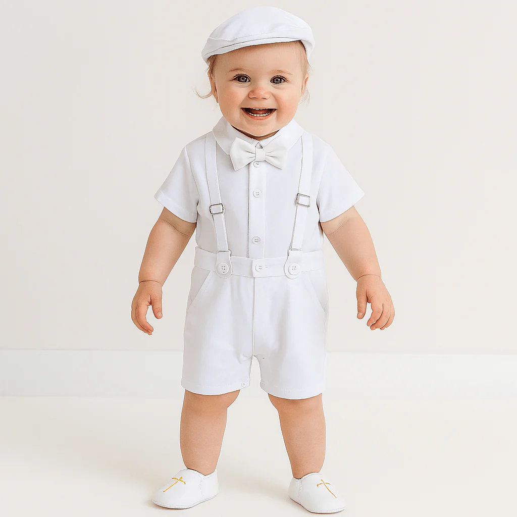 Classic White Baby Boy Christening Set - Image 3
