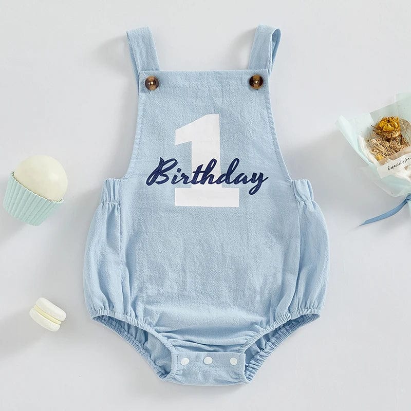 Corduroy First Birthday Overalls - Image 3