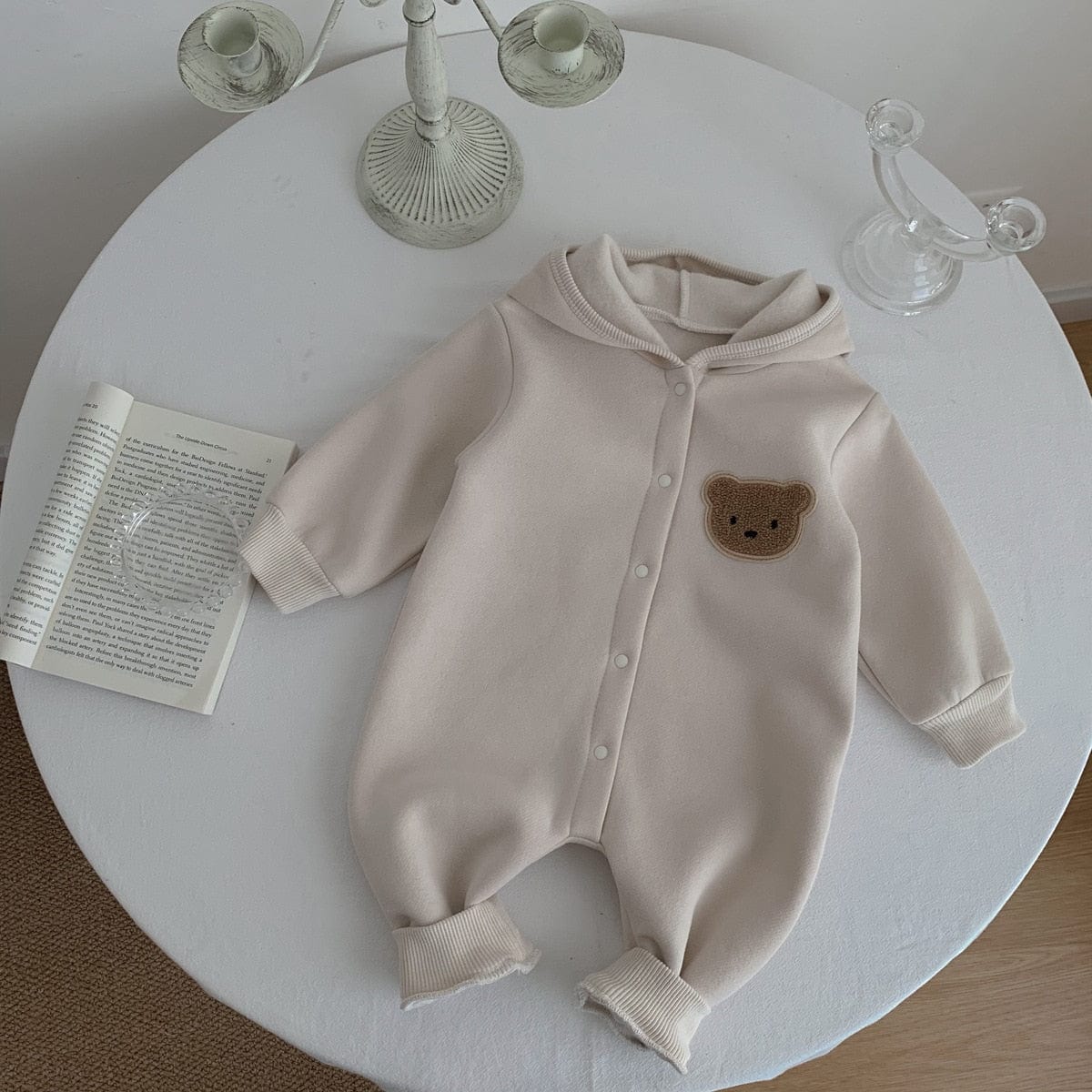 Cozy Baby Hooded Jumpsuit in Soft Fleece - Image 3