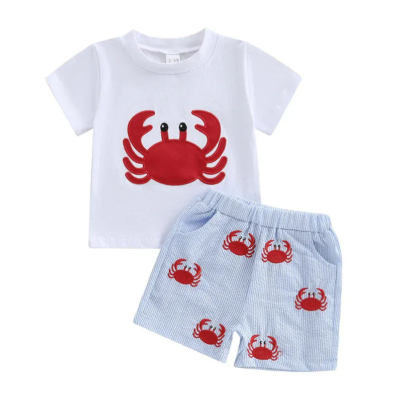 Crab & Crawfish Print Shorts Set - Image 6