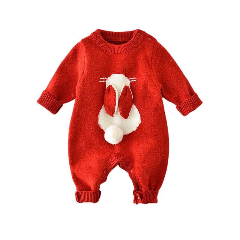 Cute Bunny Knit Jumpsuit - Image 2