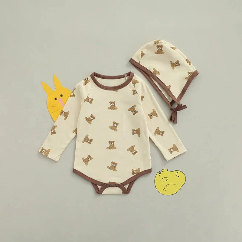 Cute Cartoon Print Baby Rompers - Image 4