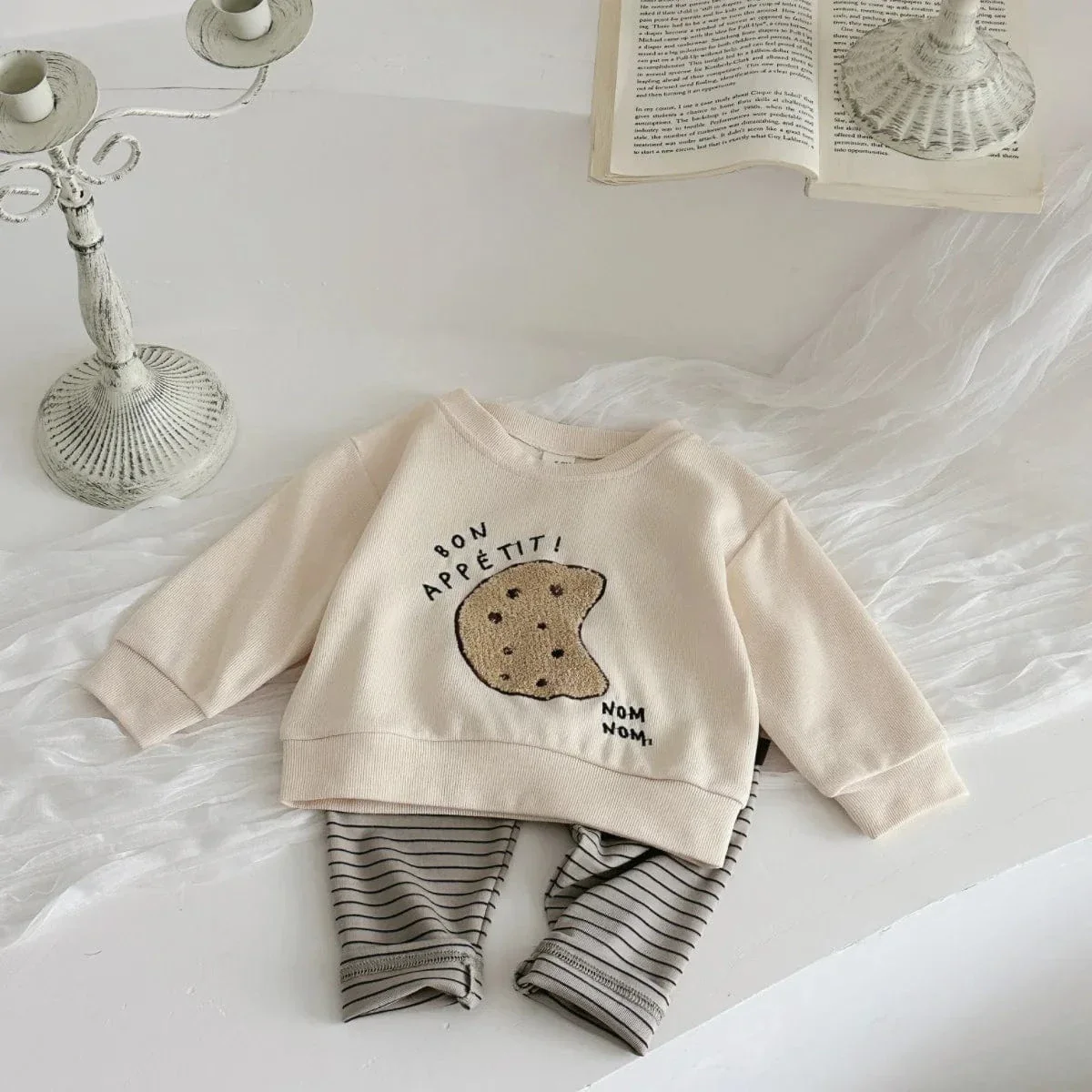 Cute Croissant or Cookie Sweatshirt Set - Image 5