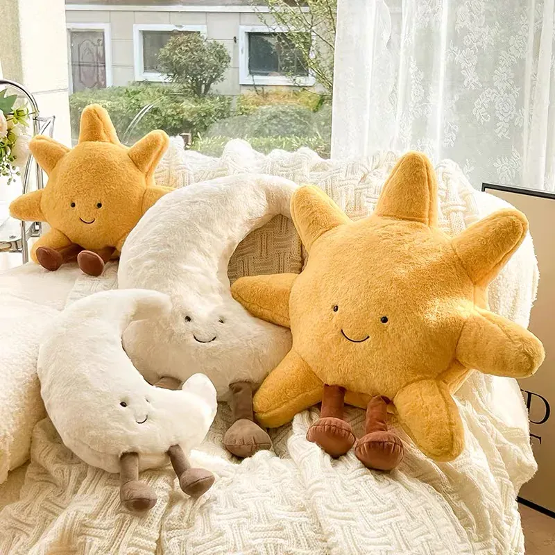 Cute Moon & Sun Plush Pillow - Image 2