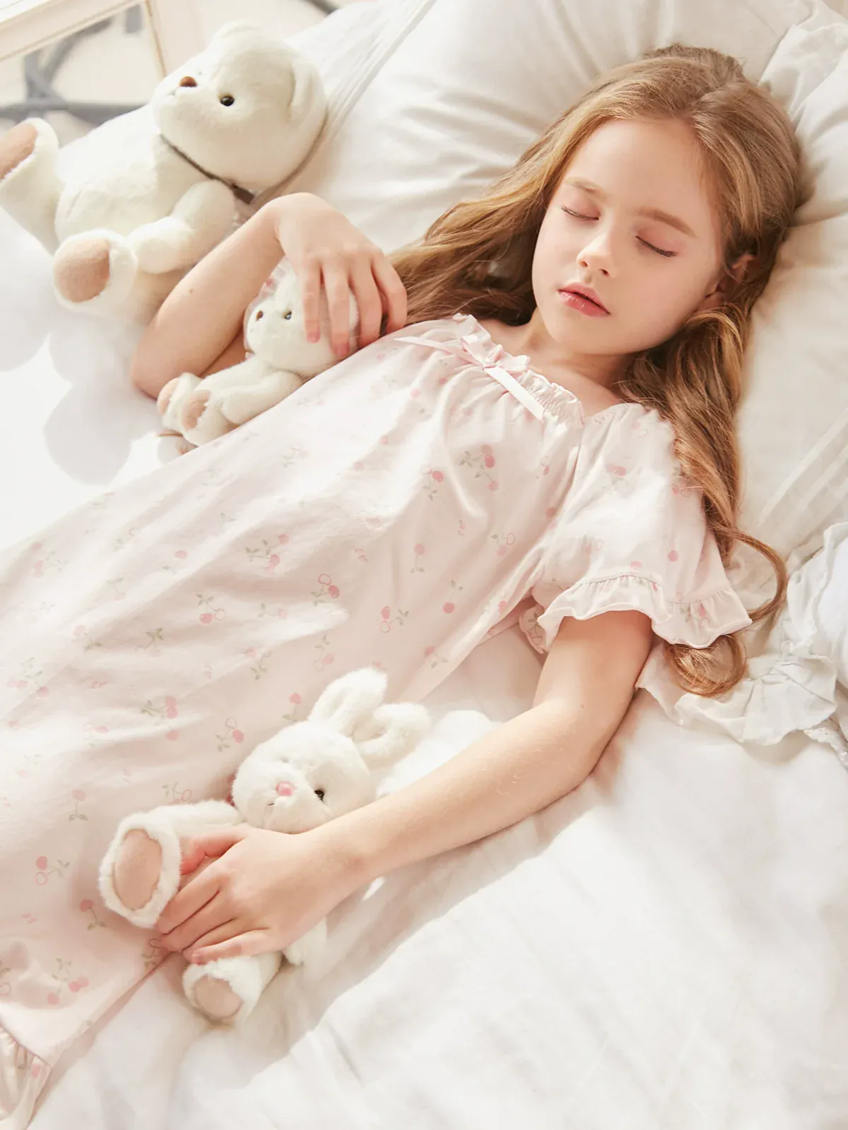 Cute Printed Pajama Dress for Girls - Image 3