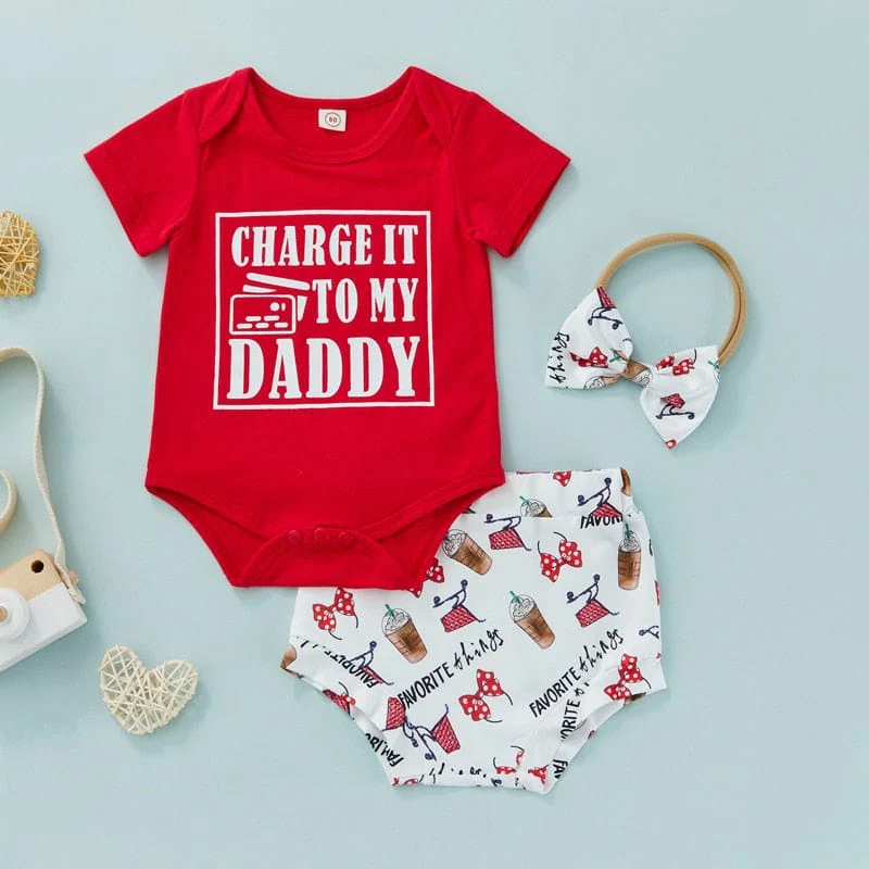Daddy In Charge Baby Girl Outfit - Image 3