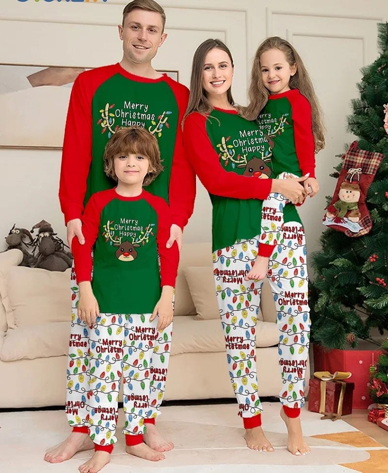 Deer Print Christmas Family Matching Pajamas Set - Image 2