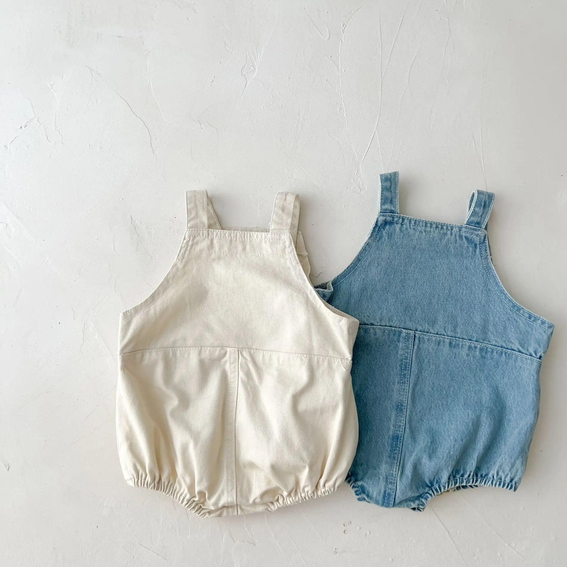 Denim Baby Overalls Romper - Image 3