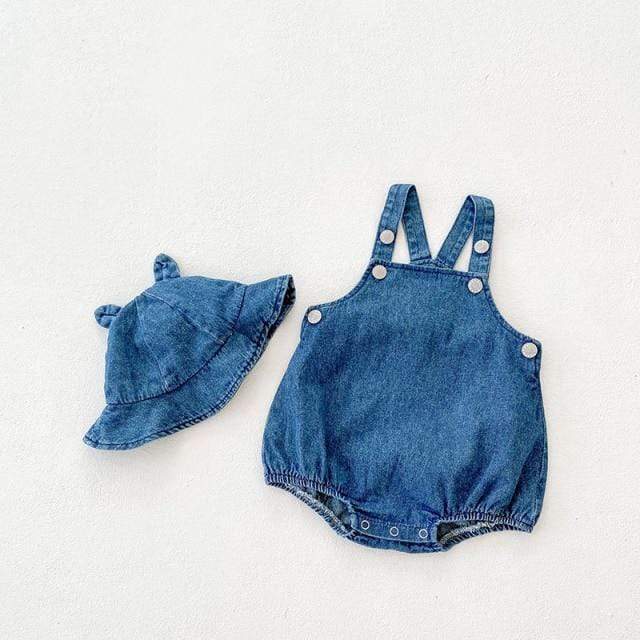 Denim Bodysuit With Hat - Image 5