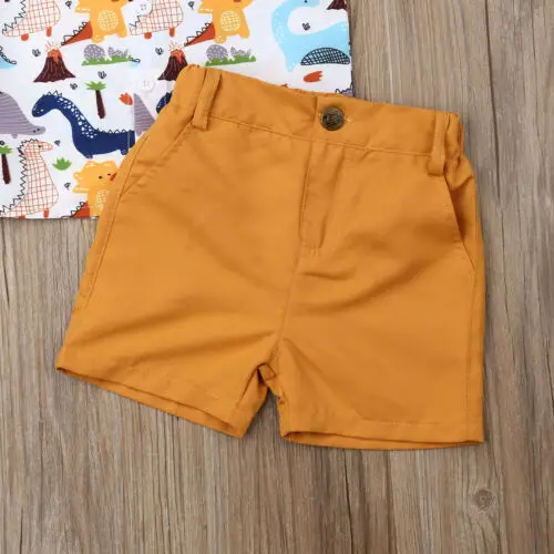 Dinosaur Print Baby Boy Summer Outfit Set - Image 6