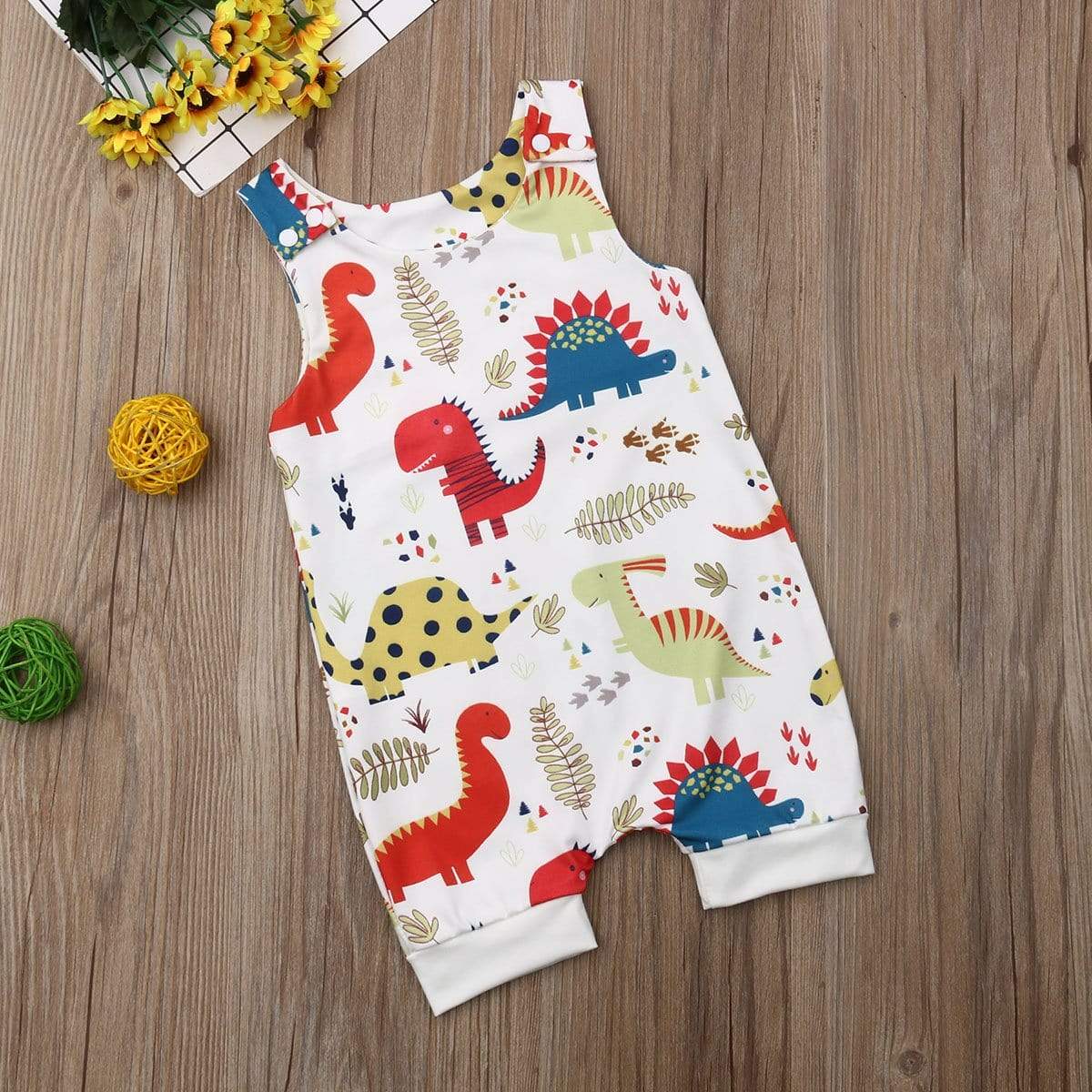 Dinosaurs Print Sleeveless Romper - Image 6