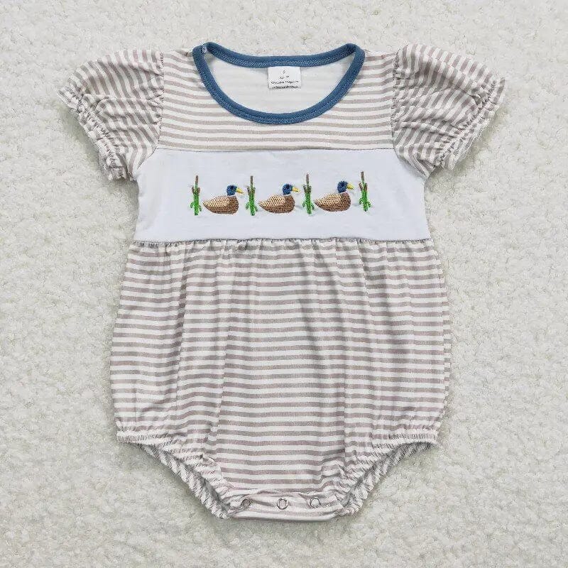 Duck Embroidered Baby Romper - Image 3