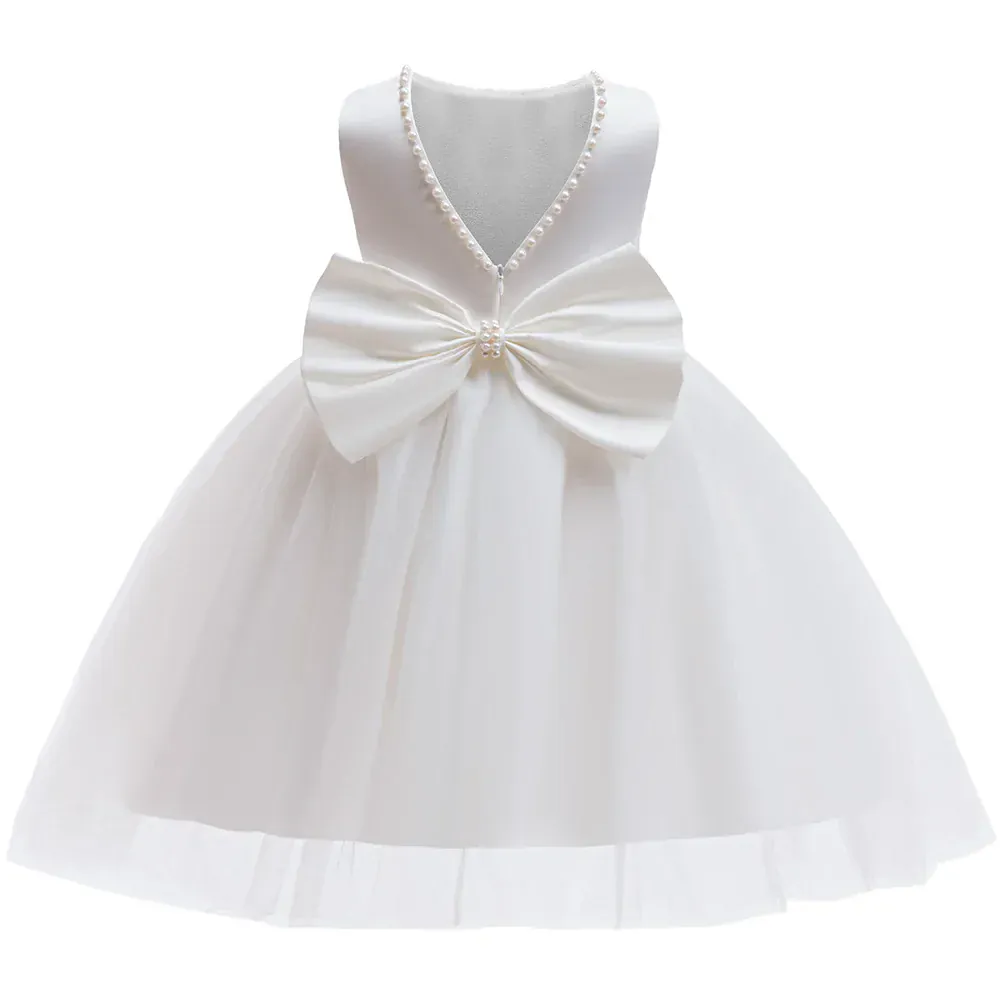 Elegant Satin and Tulle Flower Girl Dress - Image 7