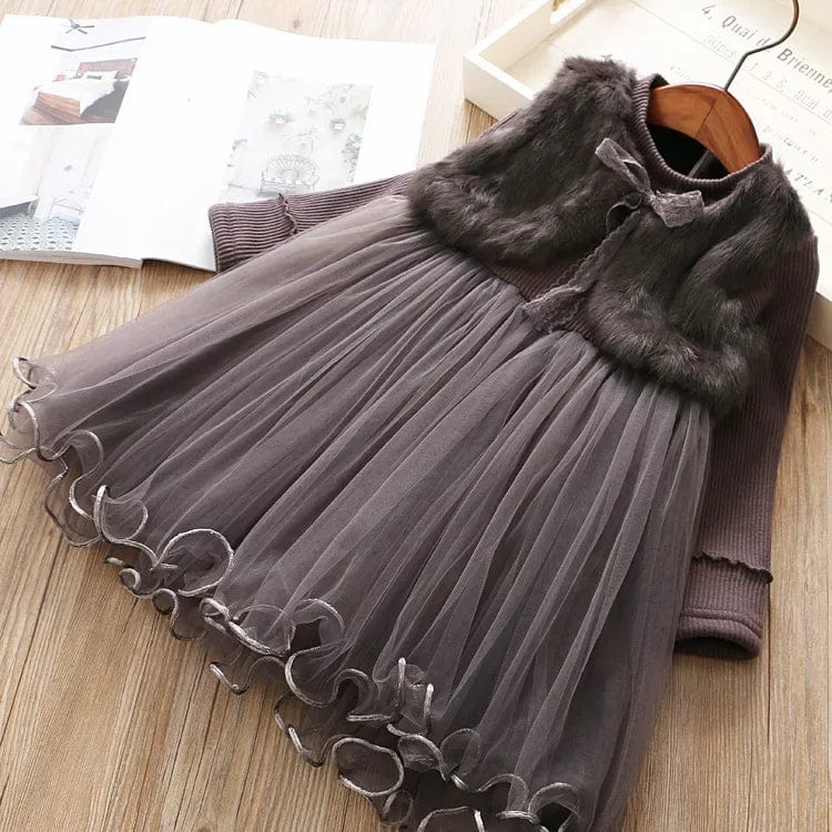 Elegant Winter Princess Dress for Girls - Image 5