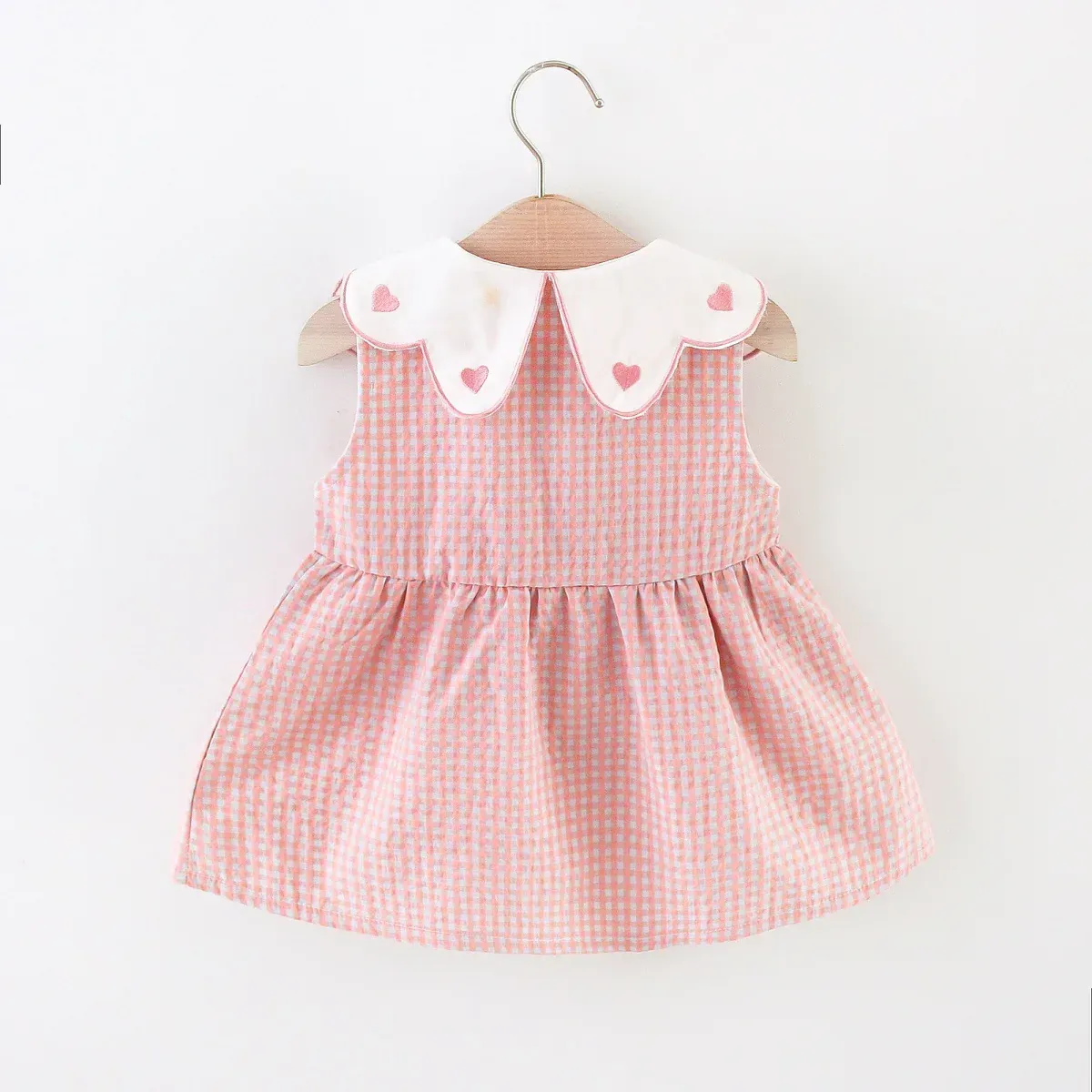 Embroidered Collar Dress & Matching Bag Set - Image 6