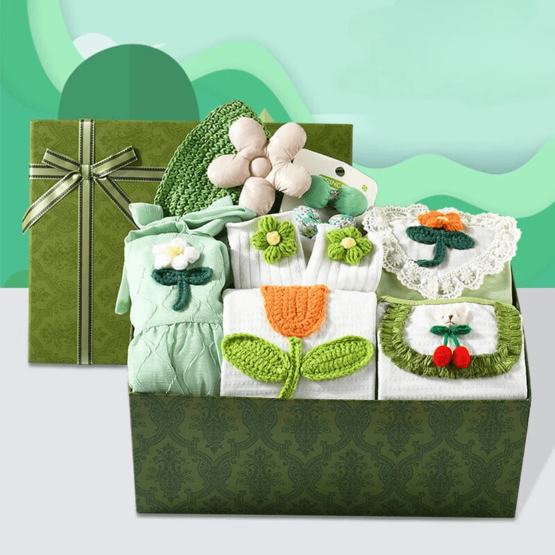 Embroidered Flower Baby Gift Set - Image 6