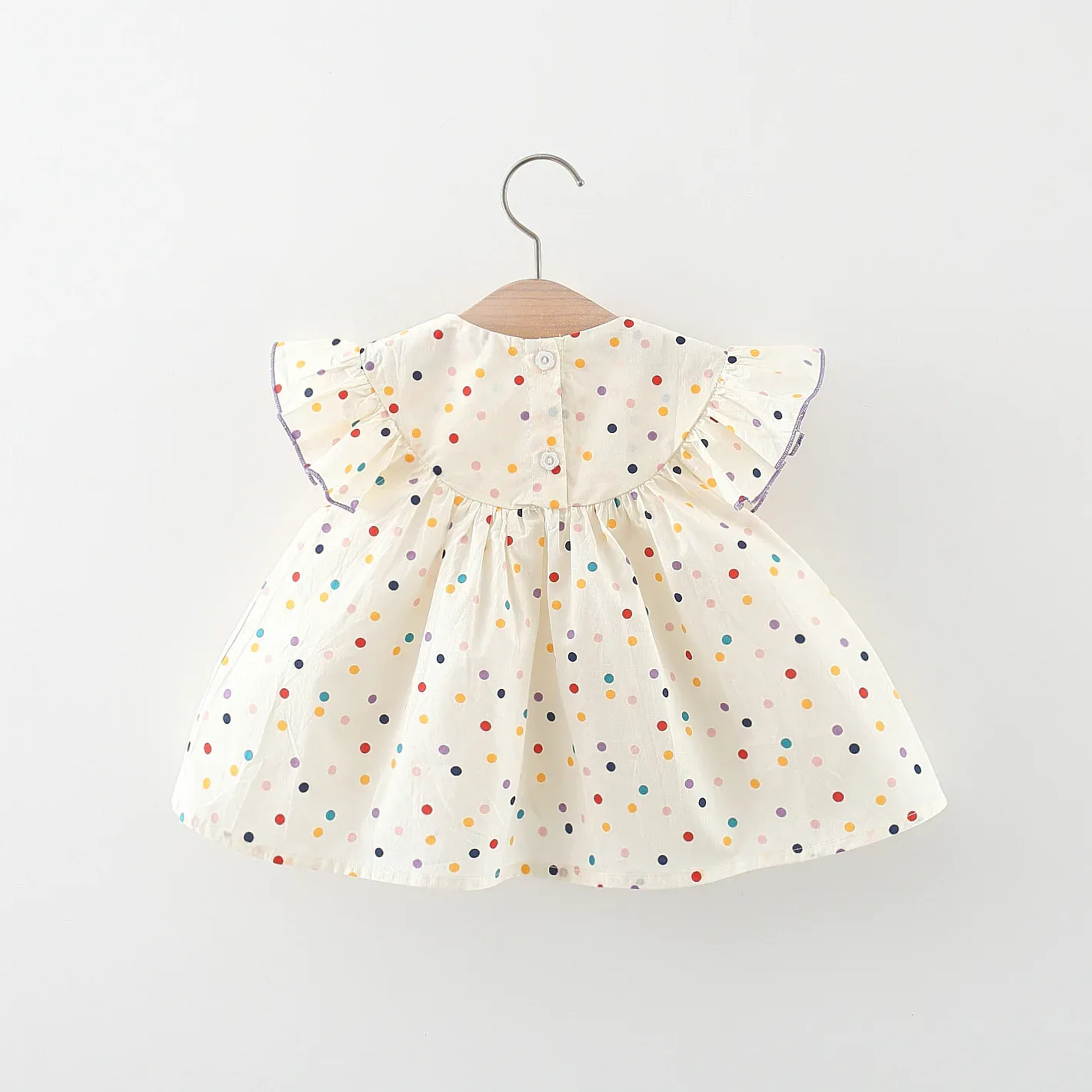 Embroidered Tulle & Polka Dot Dress - Image 3