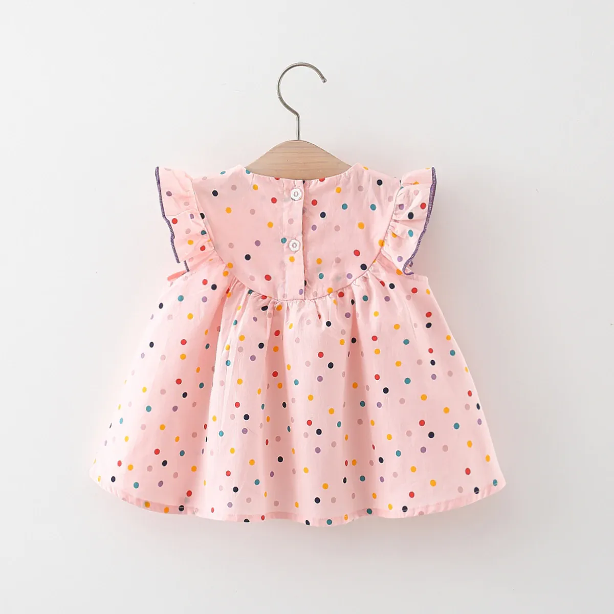 Embroidered Tulle & Polka Dot Dress - Image 5