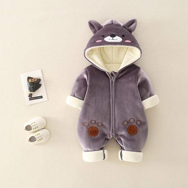 Fleece Bear Baby Onesie - Image 3