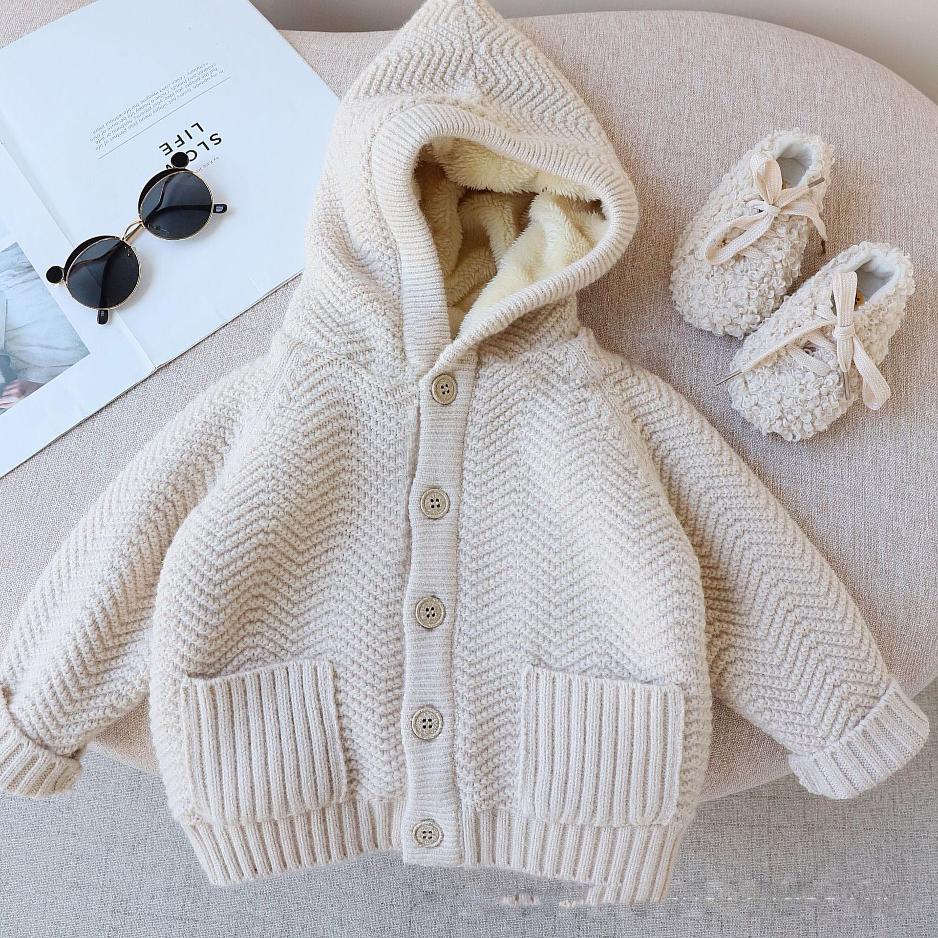 Fleece Lined Hooded Jacket - Image 2