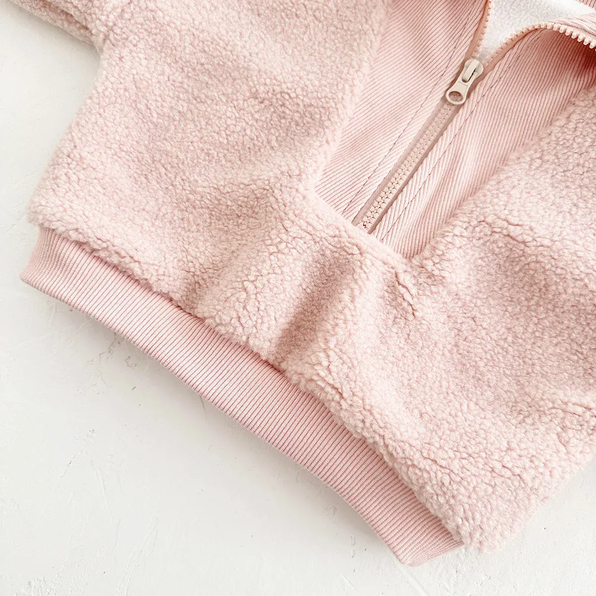 Unisex Toddler and Baby Cozy Sherpa Half-Zip Sweatshirt - Image 7