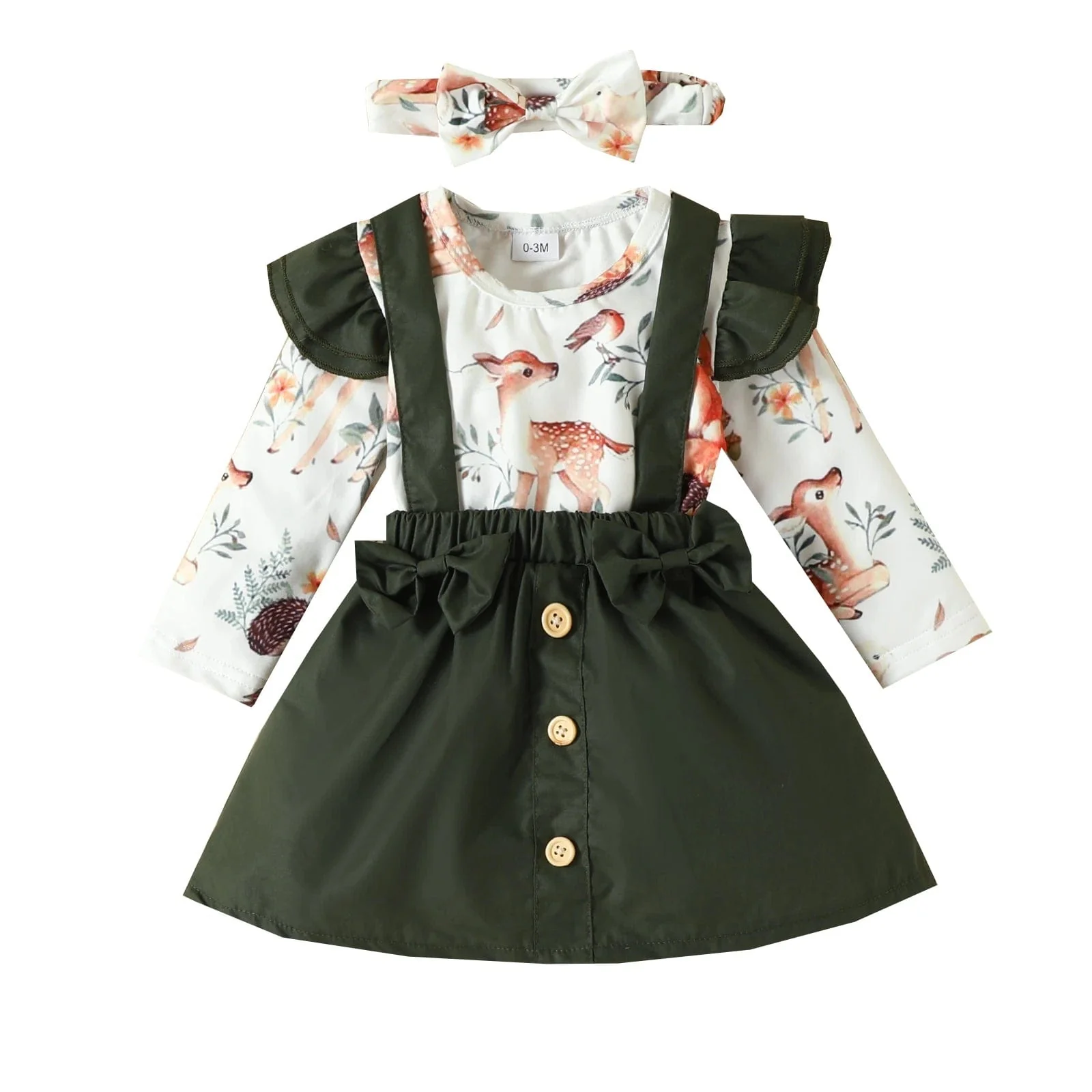 Floral Baby Romper and Skirt Set - Image 3