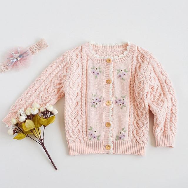Floral Embroidered Crochet Cardigan - Image 3