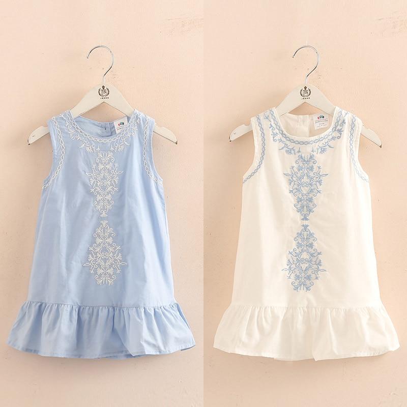 Floral Embroidered Sleeveless Dress - Image 2