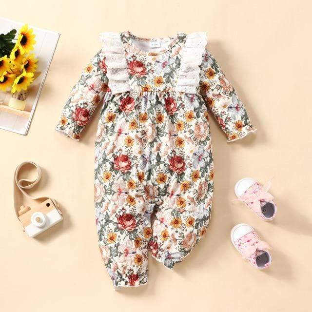 Floral Lace Baby Romper - Image 8