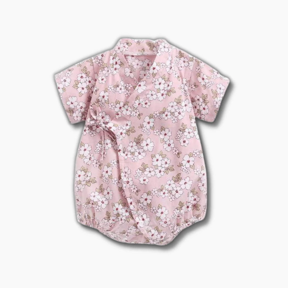 Floral Print Kimono Romper