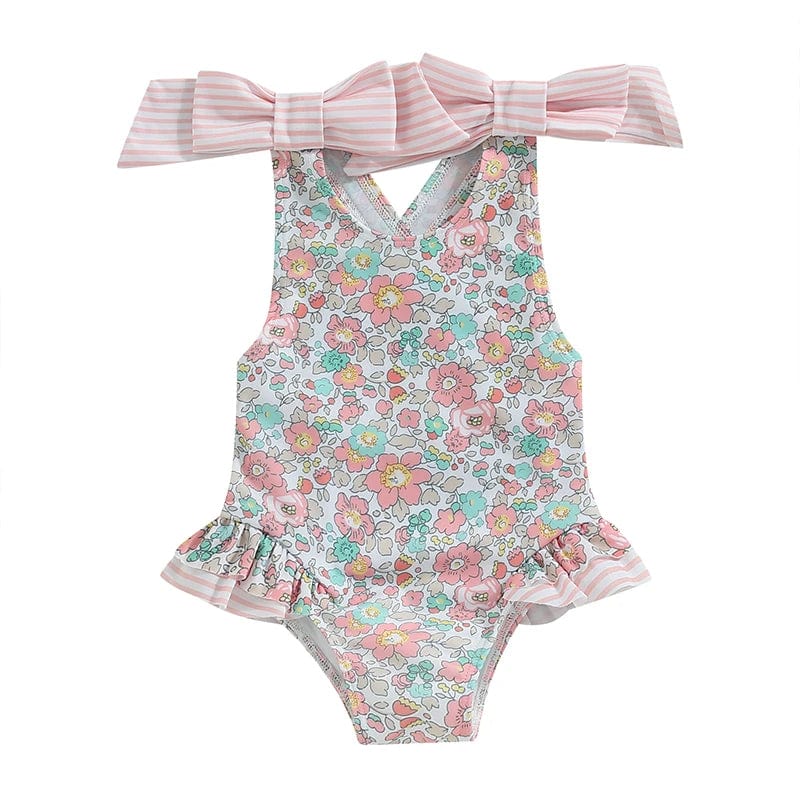 Floral Print One Piece Swimsuit - Image 13