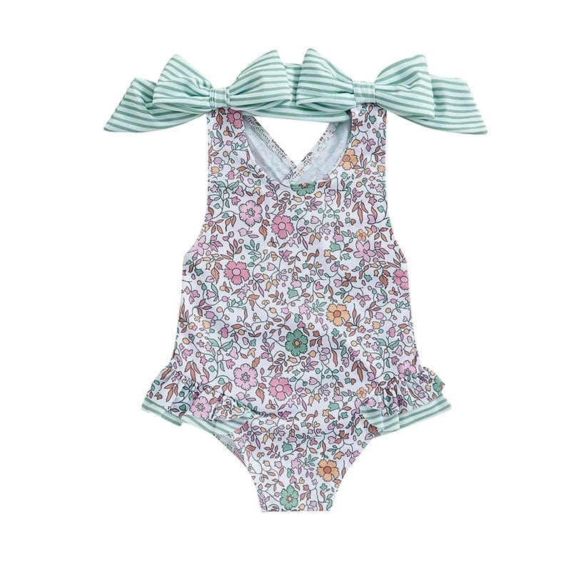 Floral Print One Piece Swimsuit - Image 14