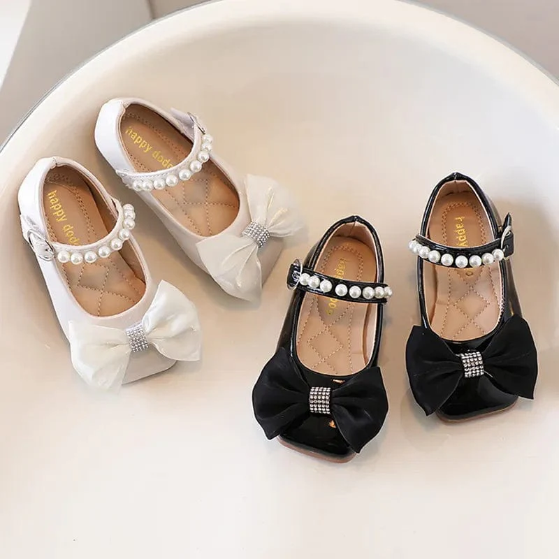 Flower Girls Pearl Decorative Shoes - Image 2