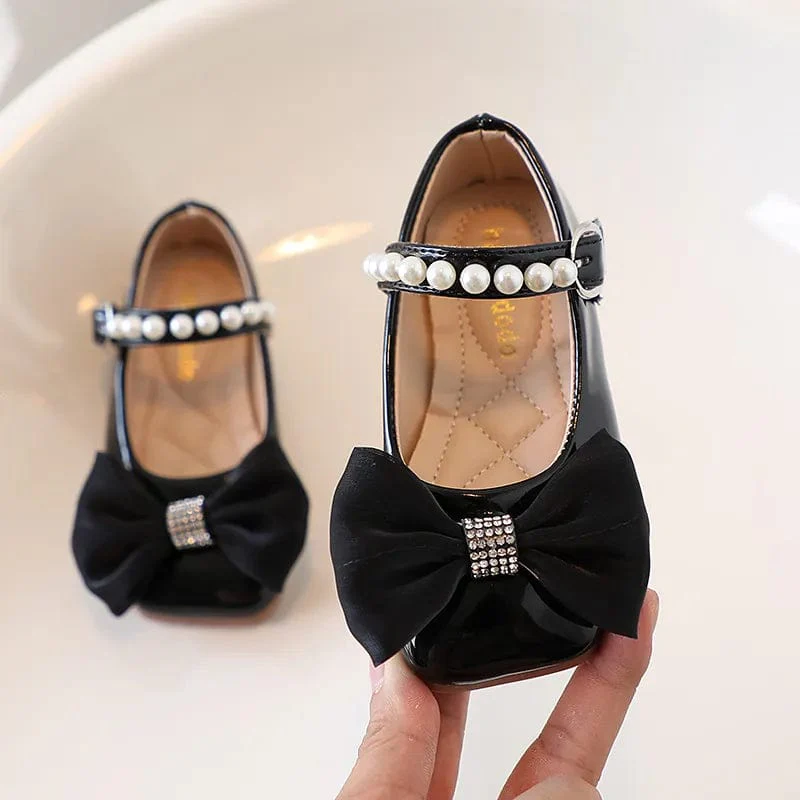 Flower Girls Pearl Decorative Shoes - Image 3