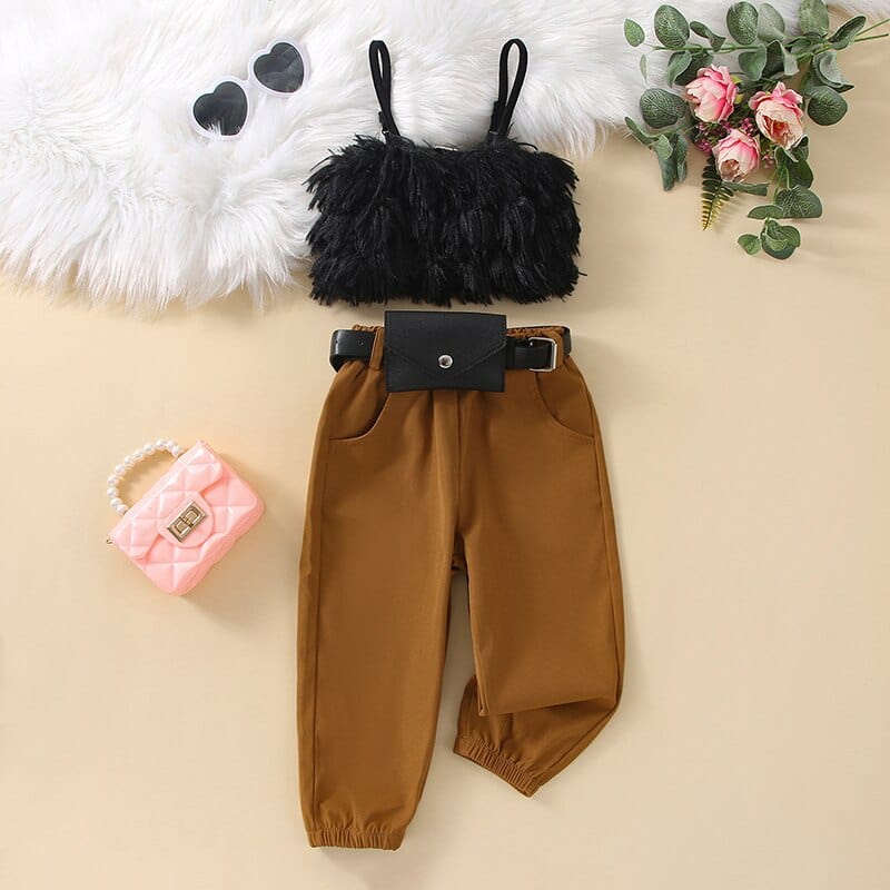 Fluffy Tank Top and Pants Set - Image 5