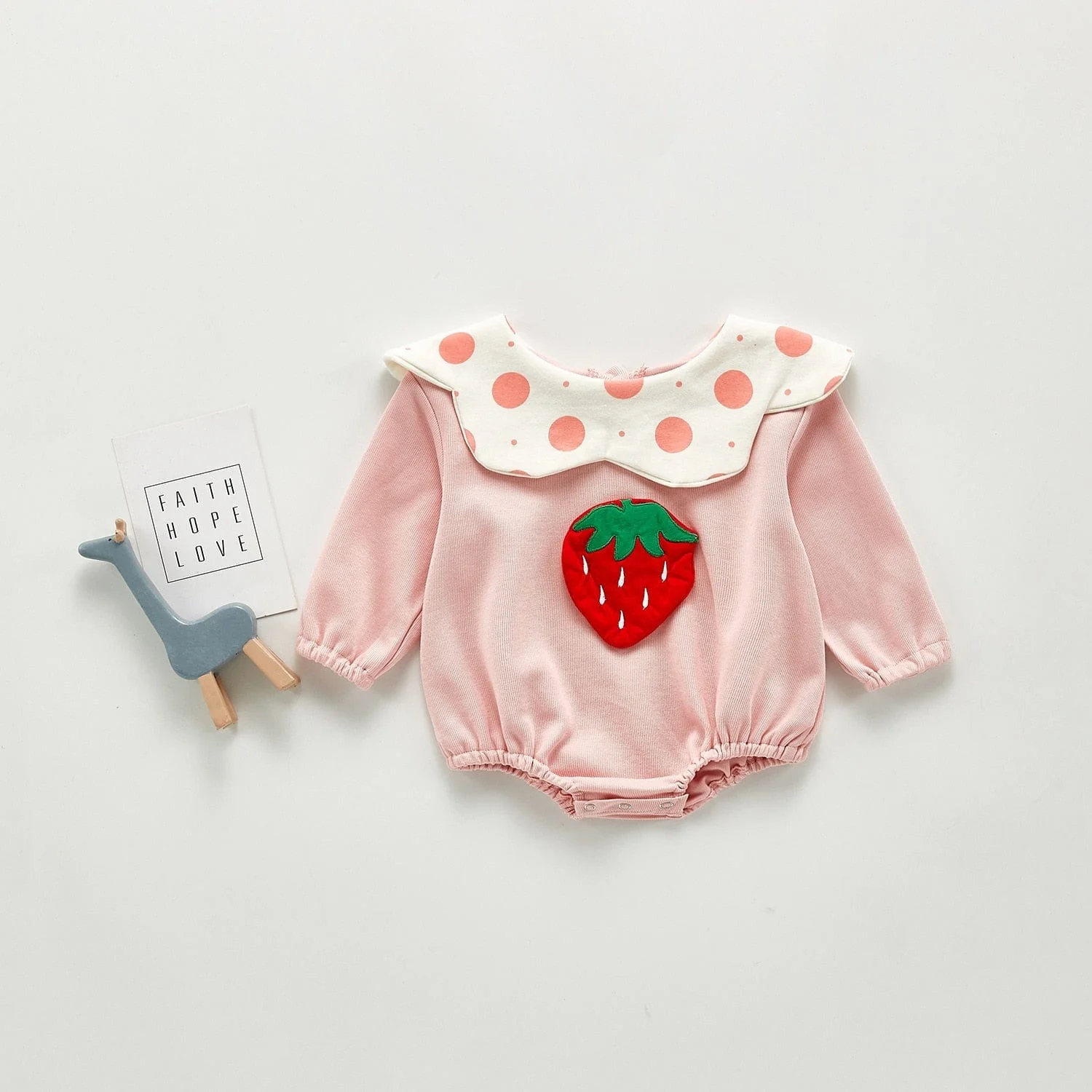Fruit Print Long Sleeve Baby Romper - Image 4