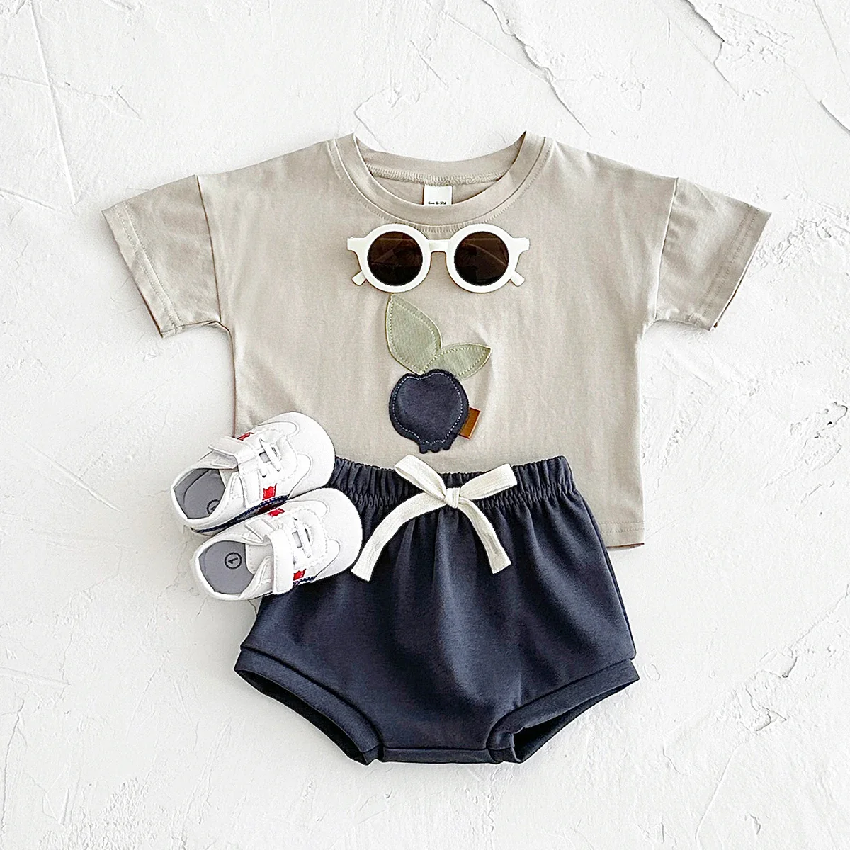 Fruit Print T-shirt and Shorts Set