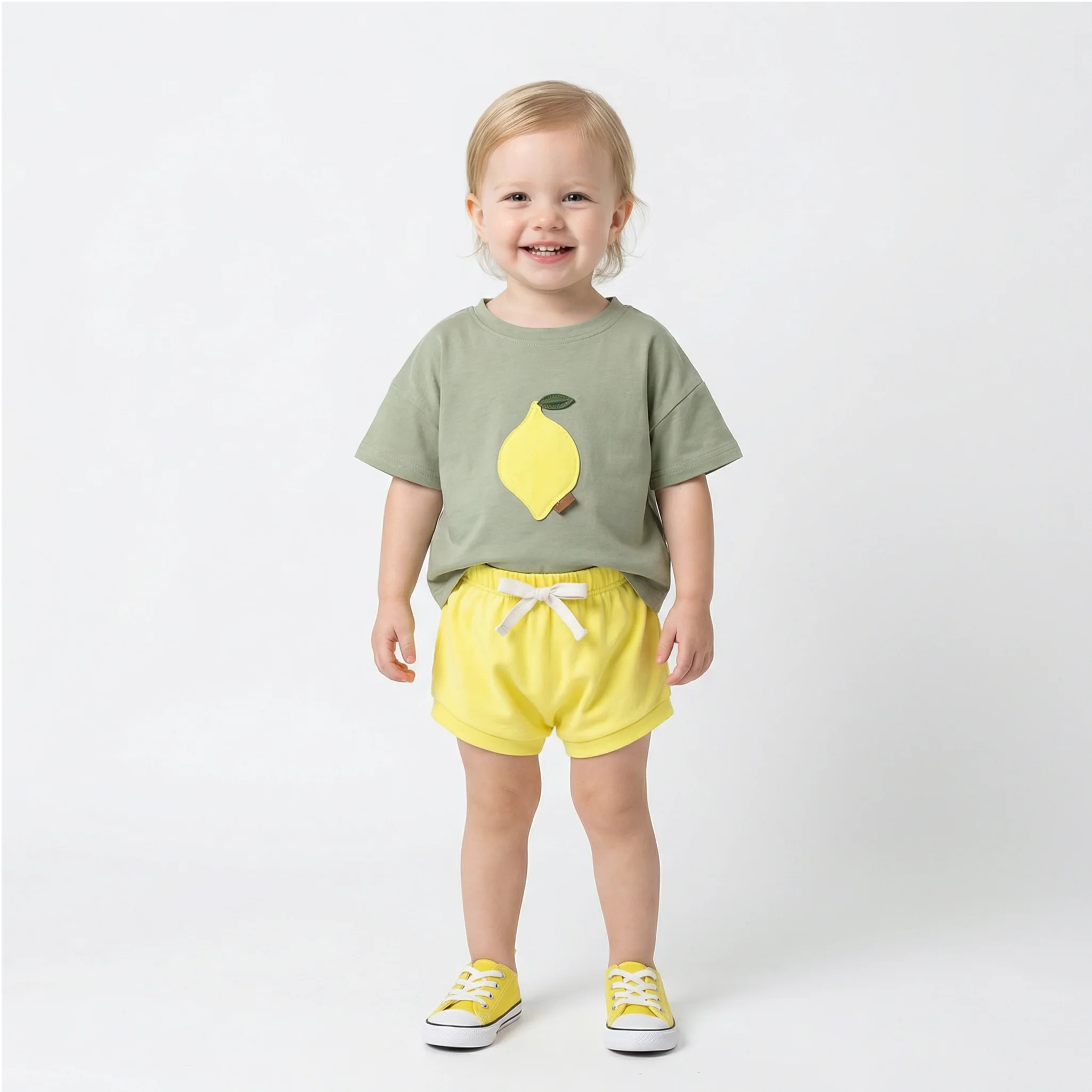 Fruit Print T-shirt and Shorts Set - Image 3