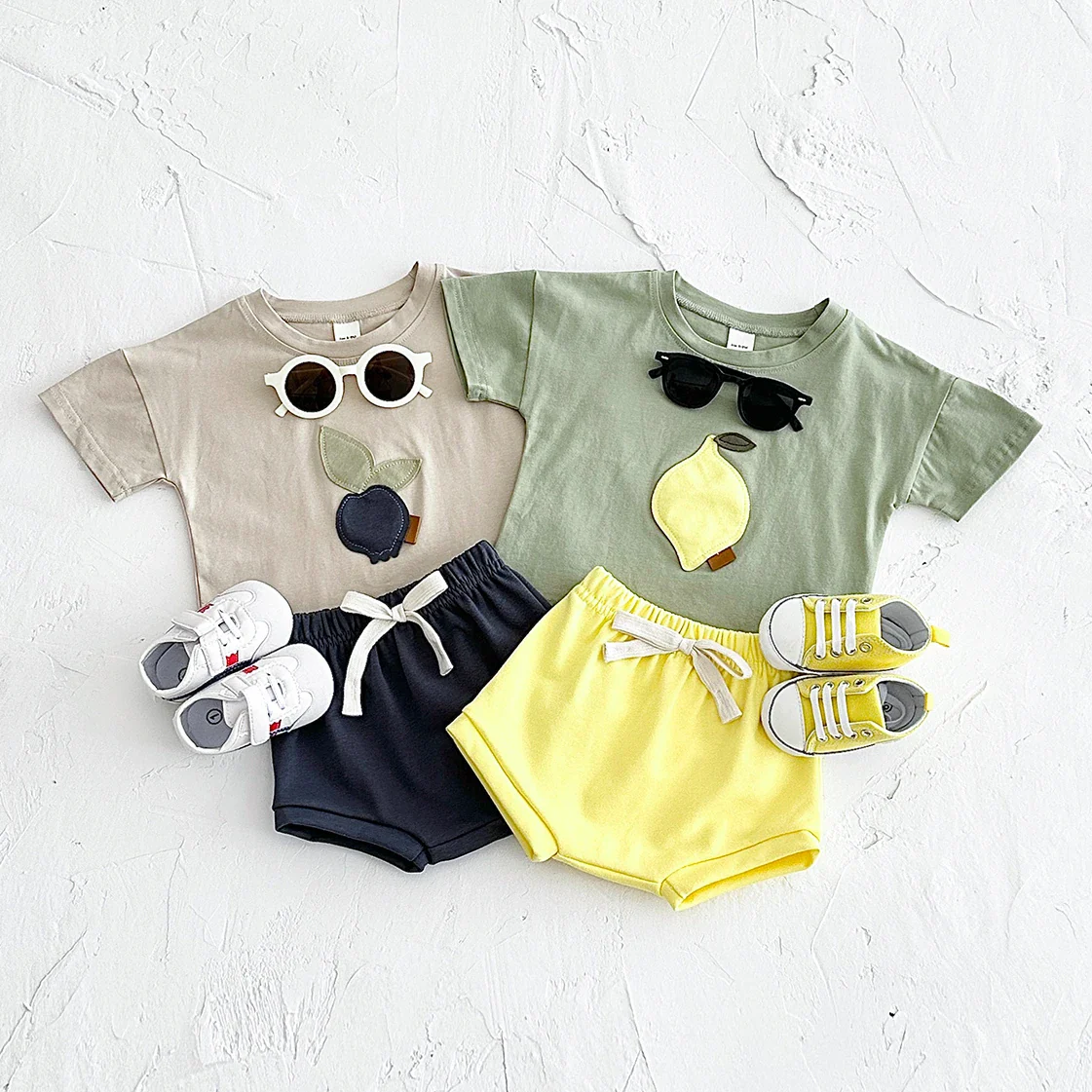 Fruit Print T-shirt and Shorts Set - Image 8
