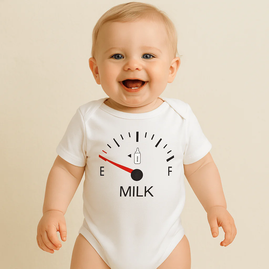 Funny Milk Gauge Baby Onesie - Image 4