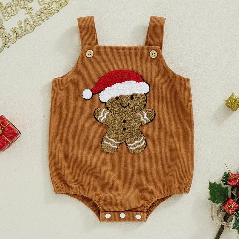 Gingerbread Man Embroidery Sleeveless Jumpsuit - Image 3