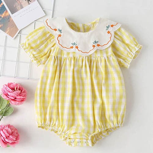 Gingham Baby Jumpsuit - Image 3