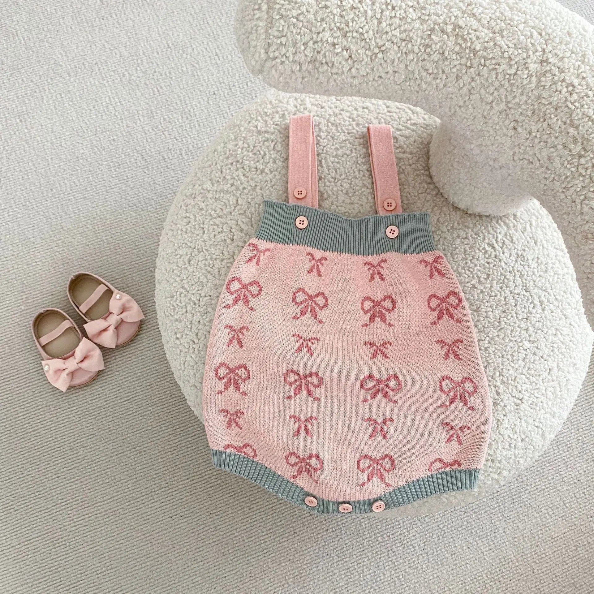 Girl Bow Knit Bodysuit & Cardigan Set - Image 5
