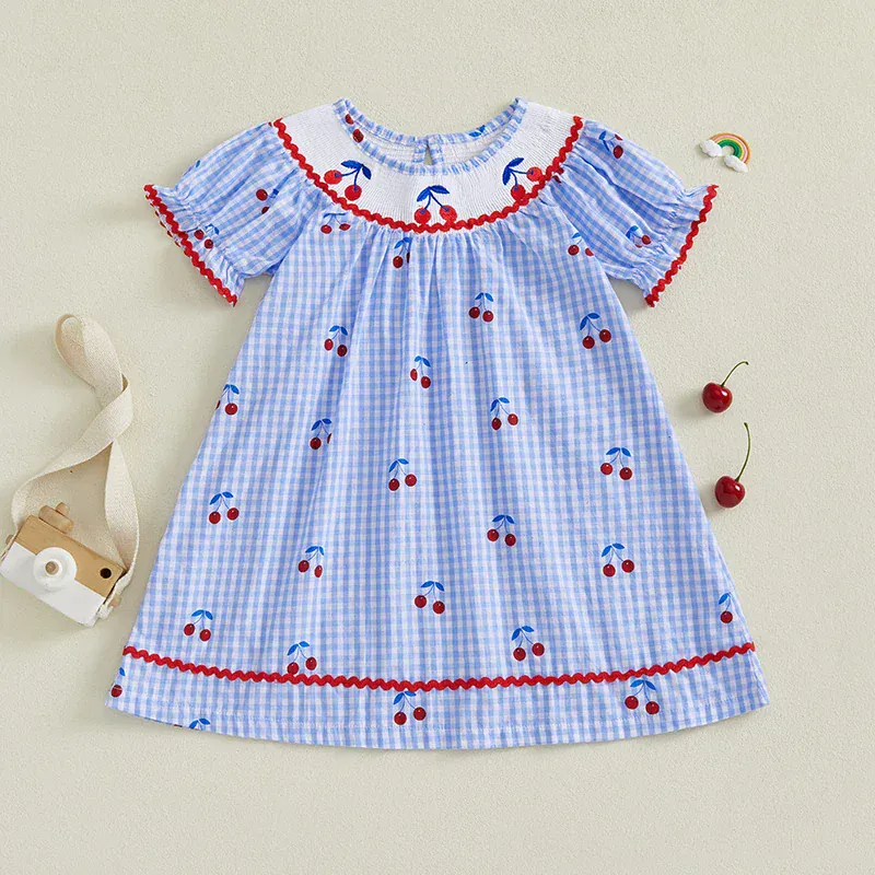 Girl Embroidered Summer Dress - Image 3