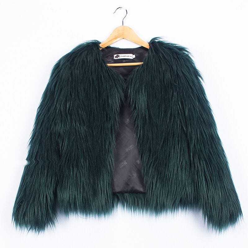 Girl Faux Fur Jacket Coat - Image 10