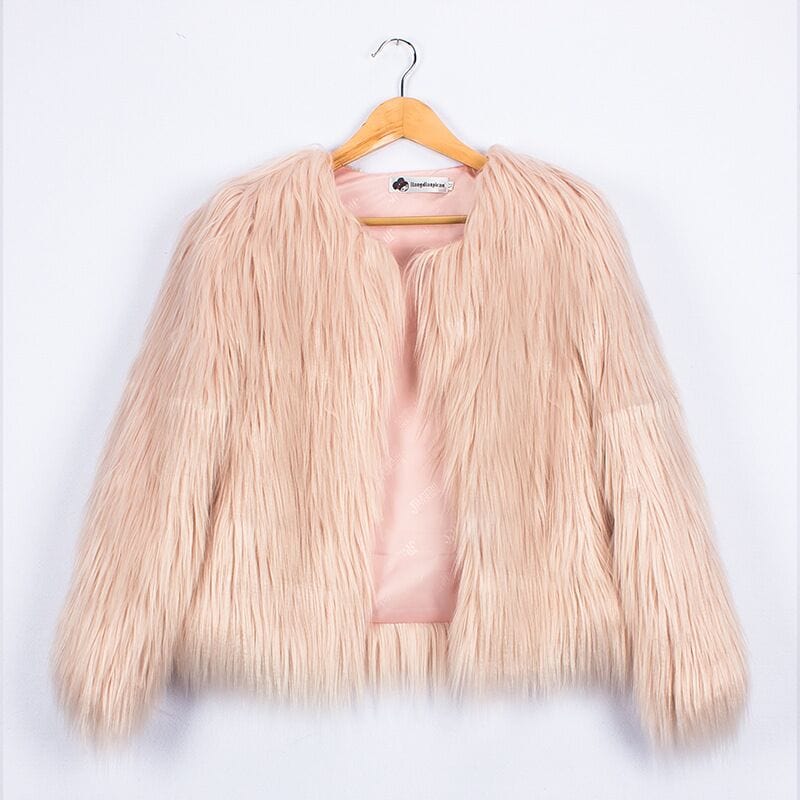 Girl Faux Fur Jacket Coat - Image 11