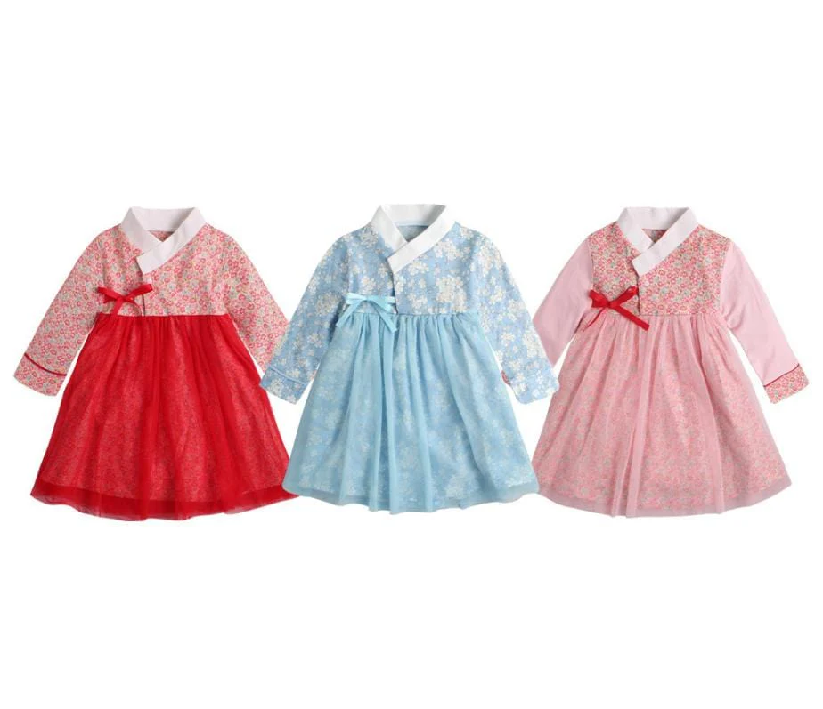 Girl Hanbok Romper Dress - Image 2